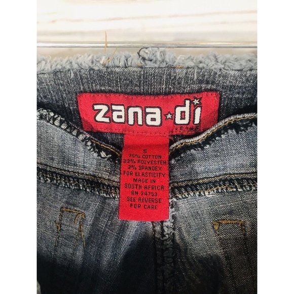 Zana di Shorts Womens Size 5 Denim Jean Mini Booty Short Low Rise Cut Off - Picture 3 of 6